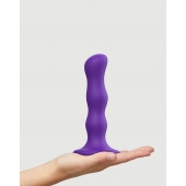 Фиолетовая насадка Strap-On-Me Dildo Geisha Balls size M - Strap-on-me - купить с доставкой во Владивостоке