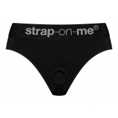 Черные трусики для насадок Heroine Lingerie Harness - size S - Strap-on-me - купить с доставкой во Владивостоке