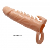 Телесная удлиняющая насадка Penis Sleeve Emmitt - 17 см. - Baile - во Владивостоке купить с доставкой