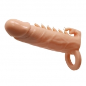 Телесная удлиняющая насадка Penis Sleeve Emmitt - 17 см. - Baile - во Владивостоке купить с доставкой