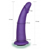 Фиолетовая гладкая изогнутая насадка-плаг - 17 см. - LOVETOY (А-Полимер) - купить с доставкой во Владивостоке