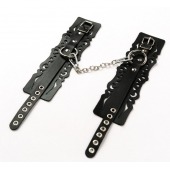 Узорчатые кожаные оковы с регулируемыми ремешками - Crazy Handmade - купить с доставкой во Владивостоке