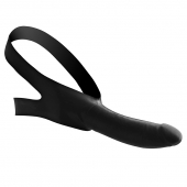 Черный кляп-страпон Masters Mini Face Fuck Strap-On - 14 см. - XR Brands - купить с доставкой во Владивостоке
