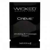 Крем для массажа и мастурбации Wicked Stroking and Massage Creme - 3 мл. - Wicked - купить с доставкой во Владивостоке