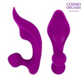 Фиолетовый массажёр с 9 режимами вибрации и пультом ДУ - Bior toys