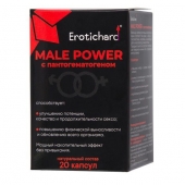 Капсулы для мужчин Erotichard male power с пантогематогеном - 20 капсул (0,370 гр.) - Erotic Hard - купить с доставкой во Владивостоке