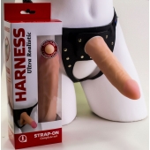 Страпон Харнесс из трусиков и насадки-фаллоса - 17,5 см. - LOVETOY (А-Полимер) - купить с доставкой во Владивостоке