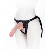 Податливый фаллос на трусиках Harness - 20,5 см. - LOVETOY (А-Полимер) - купить с доставкой во Владивостоке