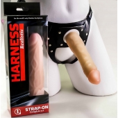 Телесная насадка-фаллос на трусиках с плугом - 16,5 см. - LOVETOY (А-Полимер) - купить с доставкой во Владивостоке