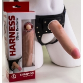 Реалистичный страпон Harness из трусиков и насадки-фаллоса - 18,5 см. - LOVETOY (А-Полимер) - купить с доставкой во Владивостоке