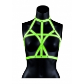 Портупея Bra Harness с неоновым эффектом - размер L-XL - Shots Media BV - купить с доставкой во Владивостоке