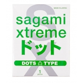 Презерватив Sagami Xtreme Type-E с точками - 1 шт. - Sagami - купить с доставкой во Владивостоке