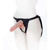 Страпон с поясом Harness - 19 см. - LOVETOY (А-Полимер) - купить с доставкой во Владивостоке