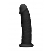 Черный фаллоимитатор Silicone Dildo Without Balls - 22,8 см. - Shots Media BV