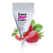 Съедобное согревающее массажное масло Love Me Tender Strawberry с ароматом клубники - 10 мл. - Love to Love - купить с доставкой во Владивостоке