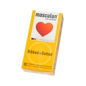 Презервативы с колечками и пупырышками Masculan Ribbed+Dotted - 10 шт. - Masculan - купить с доставкой во Владивостоке