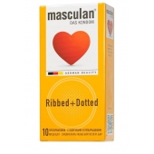 Презервативы с колечками и пупырышками Masculan Ribbed+Dotted - 10 шт. - Masculan - купить с доставкой во Владивостоке