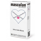 Ультрапрочные презервативы Masculan Ultra Safe Black - 10 шт. - Masculan - купить с доставкой во Владивостоке