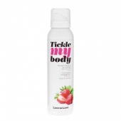 Массажная хрустящая пенка Tickle My Body Strawberry с ароматом клубники - 150 мл. - Love to Love - купить с доставкой во Владивостоке