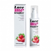 Съедобное согревающее массажное масло Love Me Tender Strawberry с ароматом клубники - 100 мл. - Love to Love - купить с доставкой во Владивостоке