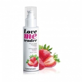 Съедобное согревающее массажное масло Love Me Tender Strawberry с ароматом клубники - 100 мл. - Love to Love - купить с доставкой во Владивостоке