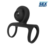 Черная вибронасадка на пенис Sex Expert - Sex Expert - во Владивостоке купить с доставкой