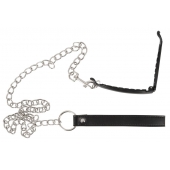 Зажим для половых губ с поводком Pussy Clamp With A Leash - Orion - купить с доставкой во Владивостоке