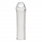 Текстурированная насадка на пенис Clear Textured Penis Enhancing Sleeve Extension - 16,5 см. - BlueLine - во Владивостоке купить с доставкой