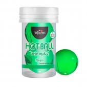 Лубрикант на масляной основе Hot Ball Beija Muito с ароматом мяты (2 шарика по 3 гр.) - HotFlowers - купить с доставкой во Владивостоке