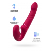 Малиновый безремневой страпон Lapis - 23 см. - Lovense - купить с доставкой во Владивостоке