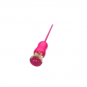 Розовый тонкий стимулятор Nipple Vibrator - 23 см. - I-MOON - купить с доставкой во Владивостоке