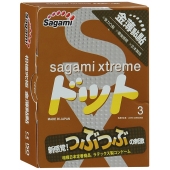 Презервативы Sagami Xtreme FEEL UP с точечной текстурой и линиями прилегания - 3 шт. - Sagami - купить с доставкой во Владивостоке