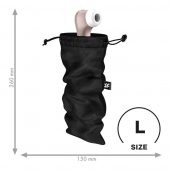 Черный мешочек для хранения игрушек Treasure Bag L - Satisfyer - купить с доставкой во Владивостоке
