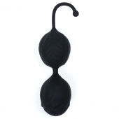 Черные вагинальные шарики с мягким хвостиком - Сима-Ленд