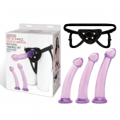 Тренировочный набор с тремя насадками Pegging Training Set - Lux Fetish - купить с доставкой во Владивостоке
