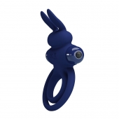 Синее эрекционное кольцо с вибростимуляцией клитора Powerful Ring - Baile - во Владивостоке купить с доставкой