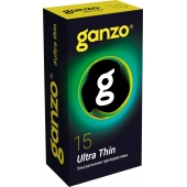 Прозрачные ультратонкие презервативы Ganzo Ultra thin - 15 шт. - Ganzo - купить с доставкой во Владивостоке