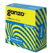 Классические презервативы с обильной смазкой Ganzo Classic - 3 шт. - Ganzo - купить с доставкой во Владивостоке