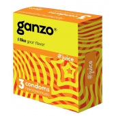 Ароматизированные презервативы Ganzo Juice - 3 шт. - Ganzo - купить с доставкой во Владивостоке