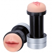 Двусторонний мастурбатор REALSTUFF 2 IN 1 HUMMER MOUTH   VAGINA - ротик и вагина - Dream Toys - во Владивостоке купить с доставкой