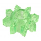 Зеленое эрекционное кольцо-звезда - Toyfa Basic - во Владивостоке купить с доставкой