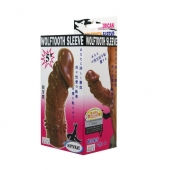 Коричневая насадка на пенис Wolftooth Sleeve - 13 см. - Baile - во Владивостоке купить с доставкой