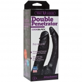 Черная насадка-фаллоимитатор для двойной стимуляции Double Penetrator - 16 см. - Doc Johnson - купить с доставкой во Владивостоке