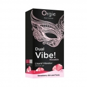 Съедобный жидкий вибратор Dual Vibe! со вкусом клубничного джина с тоником - 15 мл. - ORGIE - купить с доставкой во Владивостоке