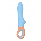 Голубой силиконовый вибратор Bluebell - 18,5 см. - ToyFa
