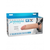 Полый страпон на ремнях 6’’ Hollow Silicone Strap-on - Pipedream - купить с доставкой во Владивостоке