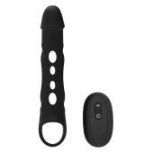 Черная насадка-удлинитель Vibrating Extender With Remote с вибрацией - Dream Toys - во Владивостоке купить с доставкой