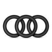 Набор из 3 черных эрекционных колец Black Small Penis Rings - Blush Novelties - во Владивостоке купить с доставкой