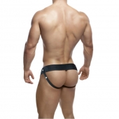 Телесный фаллопротез на черных эластичных ремнях 7 Inch Hollow Strap On - 17 см. - Blush Novelties - купить с доставкой во Владивостоке
