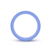 Голубое люминесцентное кольцо Silicone Glo Cock Ring - Blush Novelties - во Владивостоке купить с доставкой